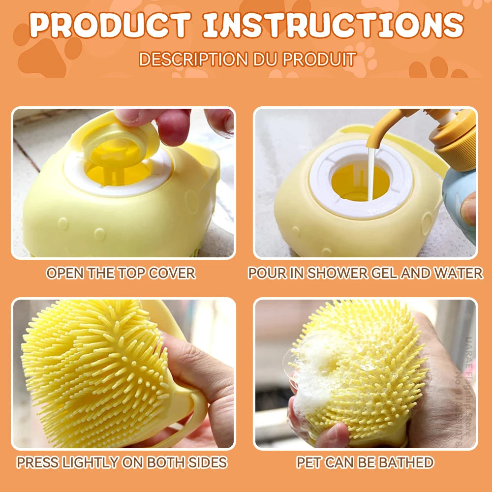 Grooming & Massaging Pet Bath Tool